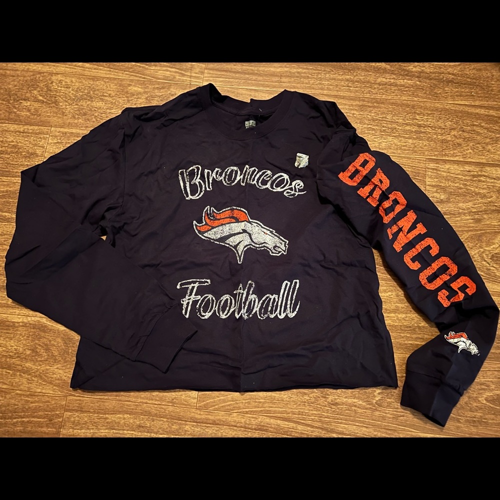 Womens Denver Broncos Long Sleeve Shirt Size L